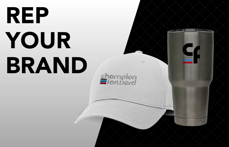 The Champion Forward  Gear Store Corporate: Rep Your Brand - Dual Banner