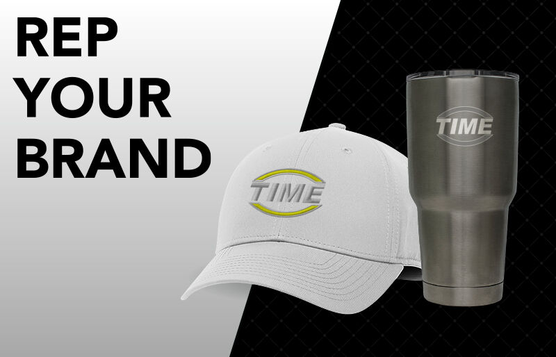 On Time Outfitters TIME STRIPING INC. Corporate: Rep Your Brand - Dual Banner