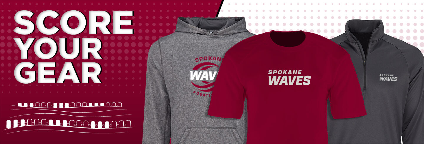 SPOKANE WAVES AQUATIC TEAM Waves Club: Swimming and Diving - Single Banner