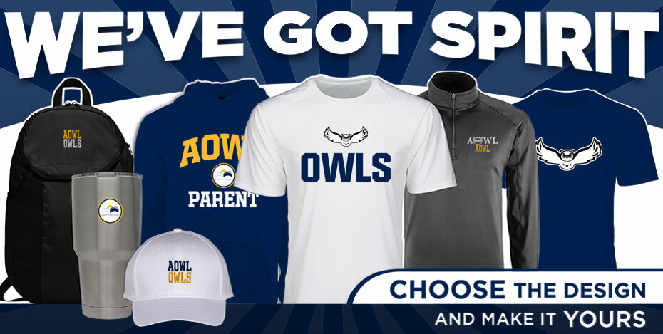 AOWL Owls We've Got Spirit Dual Banner