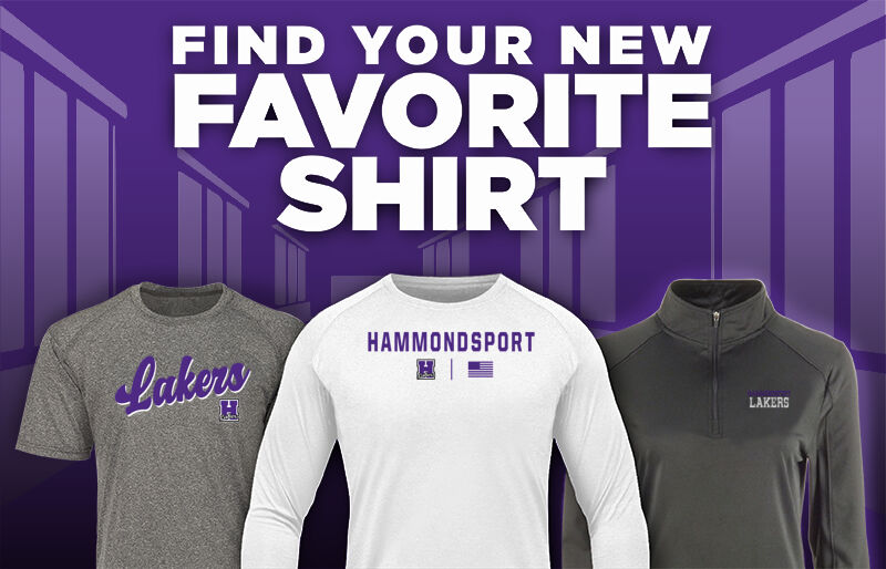 HAMMONDSPORT CENTRAL HIGH  SCHOOL LAKERS Find Your Favorite Shirt - Dual Banner