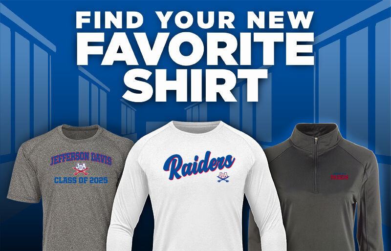 Jefferson Davis Raiders Find Your Favorite Shirt - Dual Banner