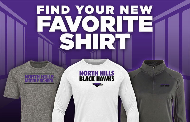 North Hills BLACK HAWKS Find Your Favorite Shirt - Dual Banner