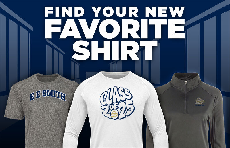 E E SMITH HIGH SCHOOL GOLDEN BULLS Find Your Favorite Shirt - Dual Banner