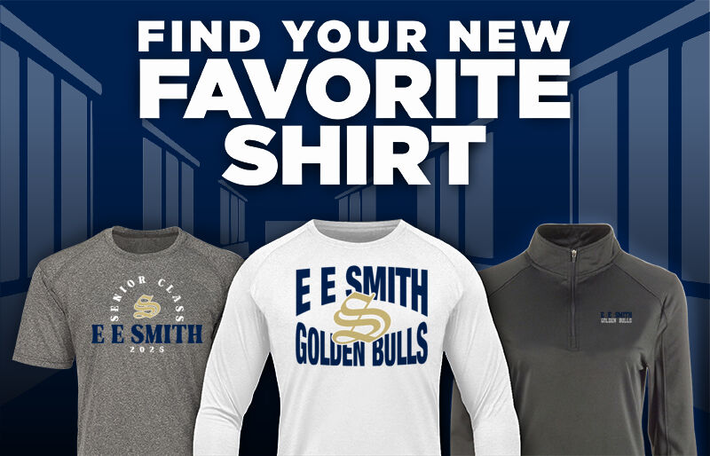 E E SMITH HIGH SCHOOL GOLDEN BULLS Find Your Favorite Shirt - Dual Banner