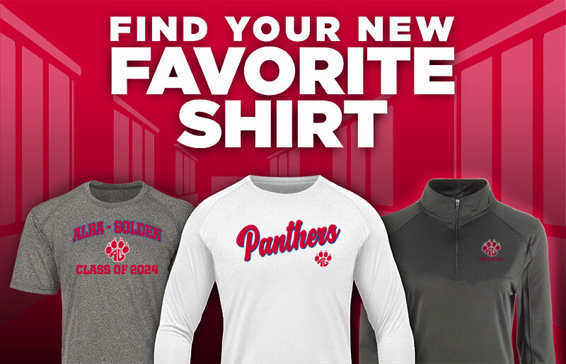 ALBA-GOLDEN HIGH SCHOOL PANTHERS Find Your Favorite Shirt - Dual Banner
