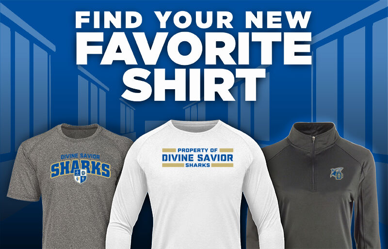 Divine Savior Academy Sharks Find Your Favorite Shirt - Dual Banner