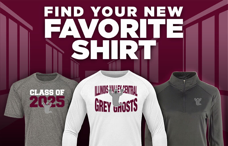 ILLINOIS VALLEY CENTRAL HIGH SCH GREY GHOSTS Find Your Favorite Shirt - Dual Banner