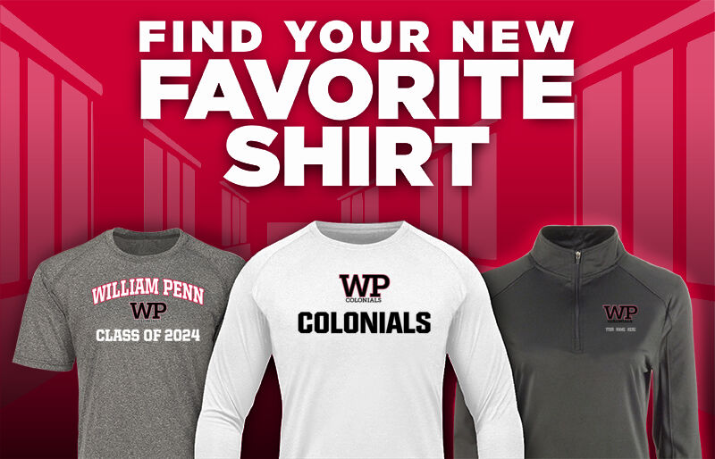 WILLIAM PENN COLONIALS official sideline store Find Your Favorite Shirt - Dual Banner