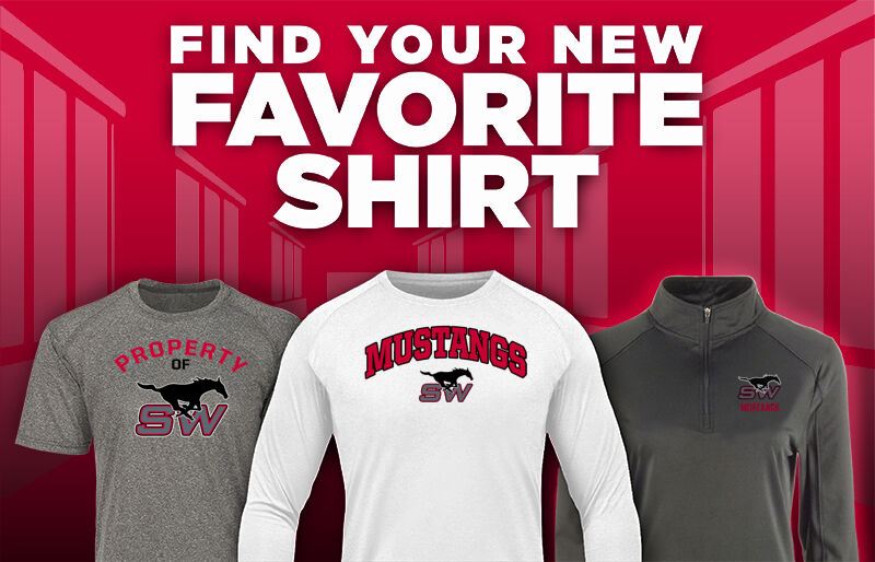 SOUTH WESTERN SENIOR HIGH SCHOOL MUSTANGS Find Your Favorite Shirt - Dual Banner