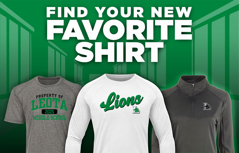 Leota Middle School LIONS ONLINE STORE Find Your Favorite Shirt - Dual Banner