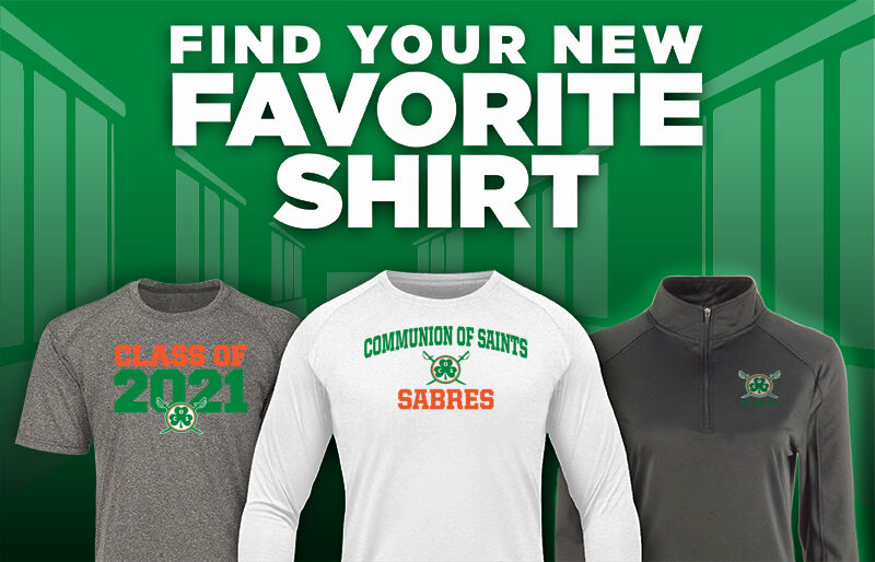 Communion of Saints School Sabres official sideline store Find Your Favorite Shirt - Dual Banner