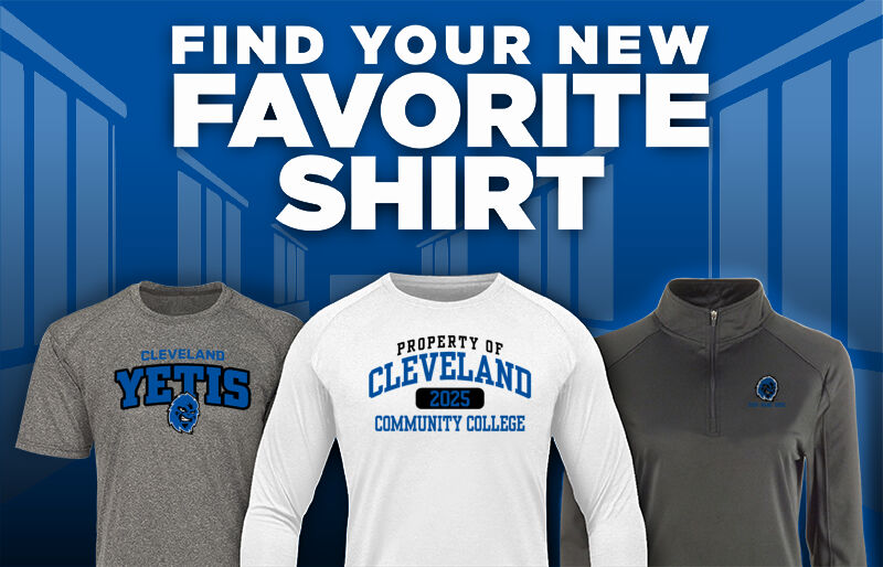 Cleveland Community College Yetis Find Your Favorite Shirt - Dual Banner