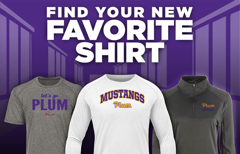 PLUM MUSTANGS Find Your Favorite Shirt - Dual Banner