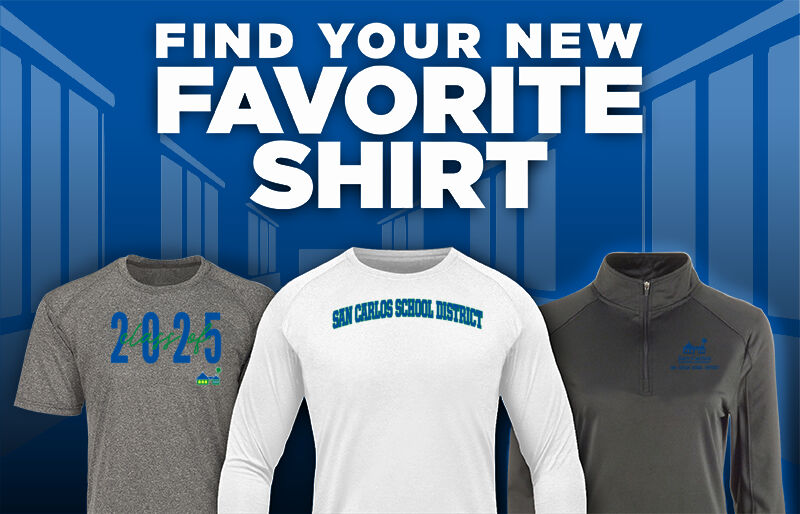 San Carlos  School District Find Your Favorite Shirt - Dual Banner
