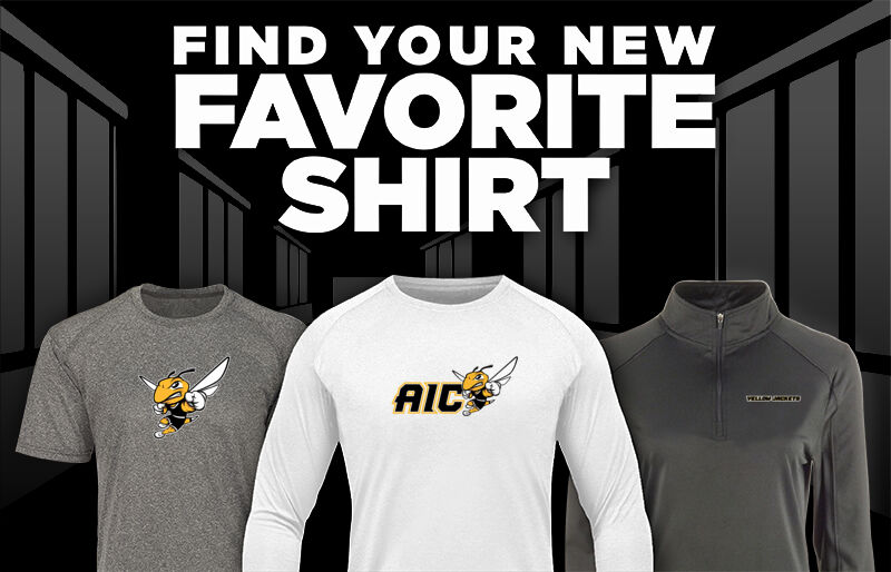 AIC Yellow Jackets Sideline Store Find Your Favorite Shirt - Dual Banner