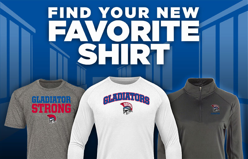 Goshen Gladiators Find Your Favorite Shirt - Dual Banner