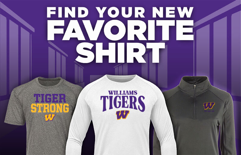 Williams Tigers Find Your Favorite Shirt - Dual Banner