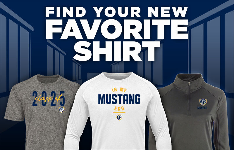 Monroe  Mustangs Find Your Favorite Shirt - Dual Banner
