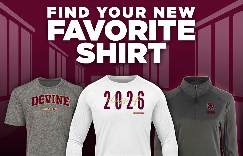 DEVINE HIGH SCHOOL ARABIANS & WARHORSES Find Your Favorite Shirt - Dual Banner