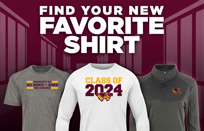 Au Gres-Sims HIGH SCHOOL WOLVERINES Find Your Favorite Shirt - Dual Banner