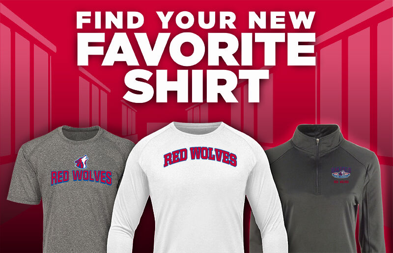 GAR-FIELD HIGH SCHOOL Red Wolves Find Your Favorite Shirt - Dual Banner