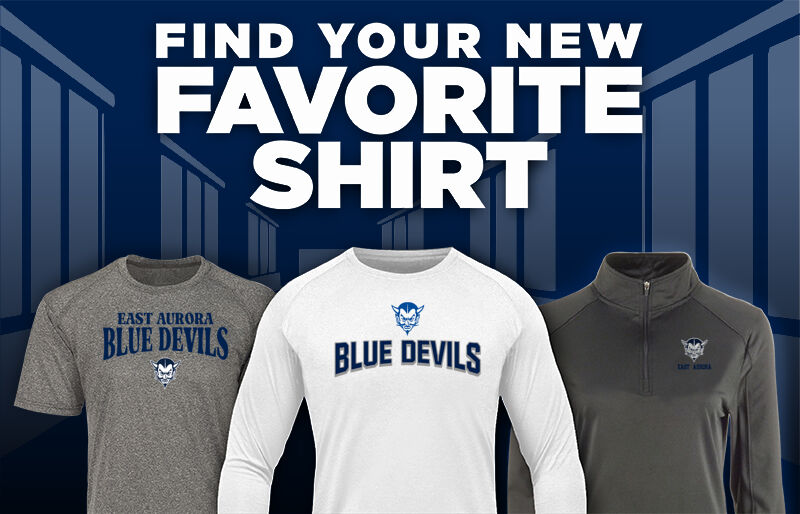 East Aurora Blue Devils Find Your Favorite Shirt - Dual Banner