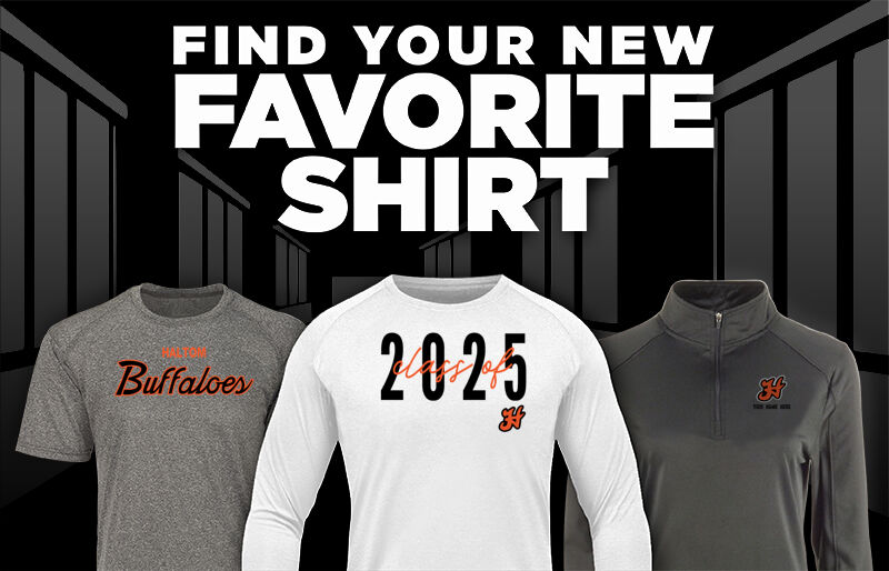 HALTOM HIGH SCHOOL BUFFALOES Find Your Favorite Shirt - Dual Banner