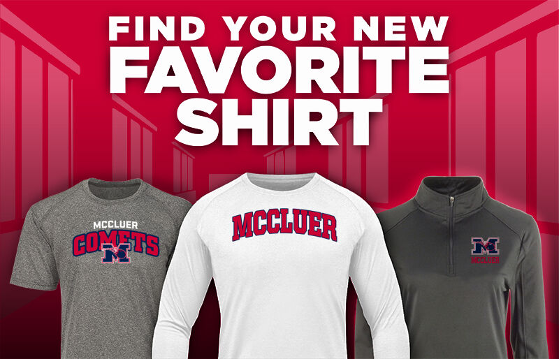 MCCLUER HIGH SCHOOL COMETS Find Your Favorite Shirt - Dual Banner