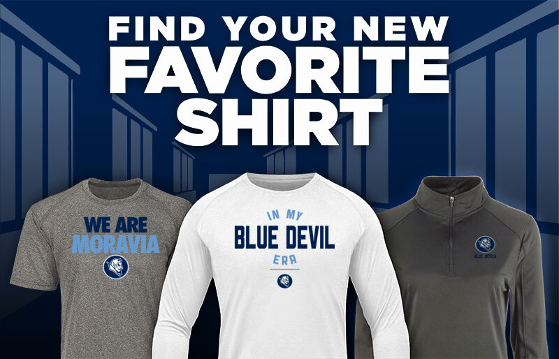 MORAVIA HIGH SCHOOL BLUE DEVILS Find Your Favorite Shirt - Dual Banner