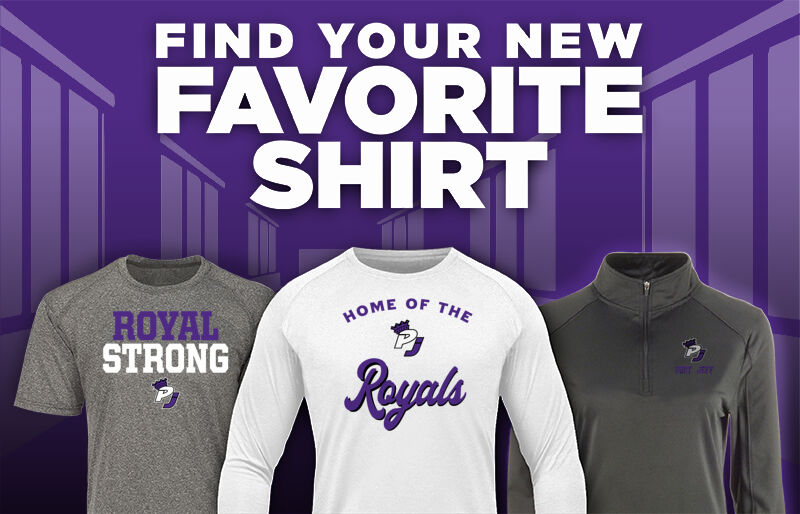 PORT JEFF HIGH SCHOOL Home of the Royals Find Your Favorite Shirt - Dual Banner