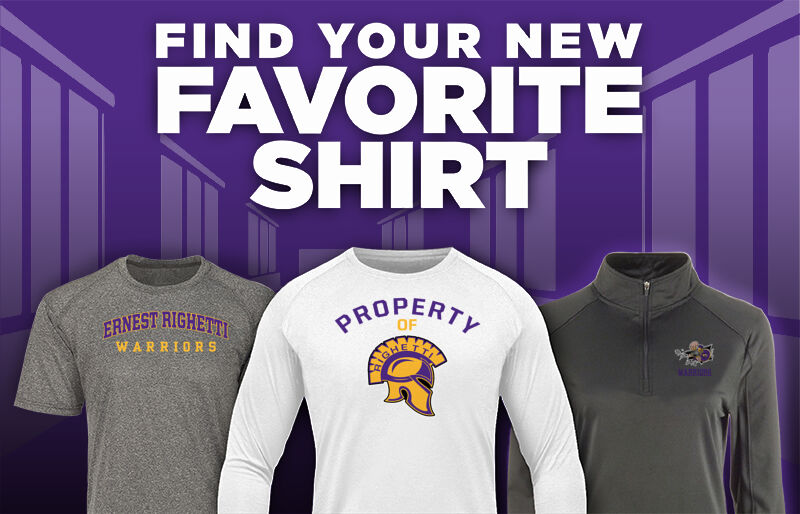 ERNEST RIGHETTI HIGH SCHOOL WARRIORS Find Your Favorite Shirt - Dual Banner