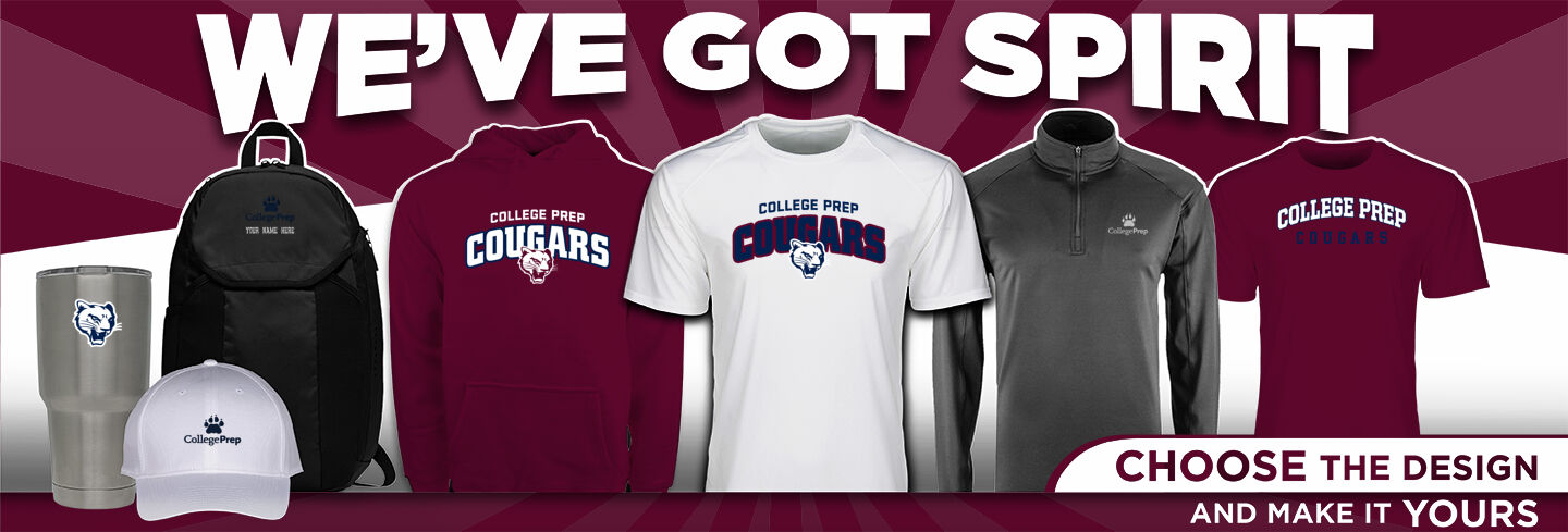 College Prep Cougars We've Got Spirit Full Banner Banner