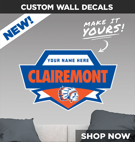 CLAIREMONT HIGH SCHOOL CHIEFTAINS Decal Dual Banner Banner