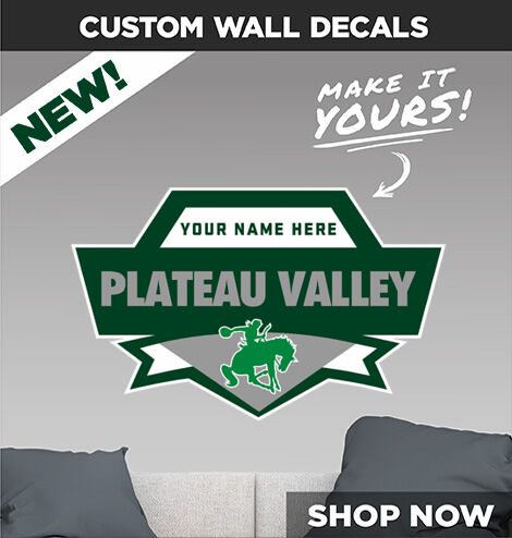PLATEAU VALLEY HIGH SCHOOL COWBOYS Make It Yours: Wall Decals - Dual Banner