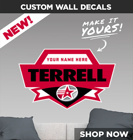 TERRELL HIGH SCHOOL TIGERS Decal Dual Banner Banner
