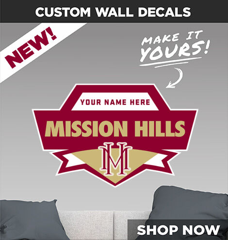 MISSION HILLS HIGH SCHOOL GRIZZLIES Make It Yours: Wall Decals - Dual Banner