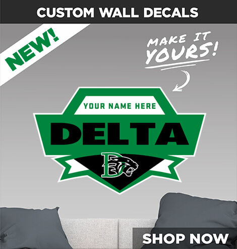 DELTA HIGH SCHOOL PANTHERS Decal Dual Banner Banner