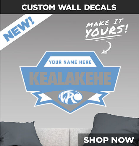 KEALAKEHE HIGH SCHOOL WAVERIDERS Make It Yours: Wall Decals - Dual Banner