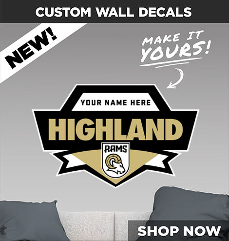HIGHLAND HIGH SCHOOL RAMS Make It Yours: Wall Decals - Dual Banner
