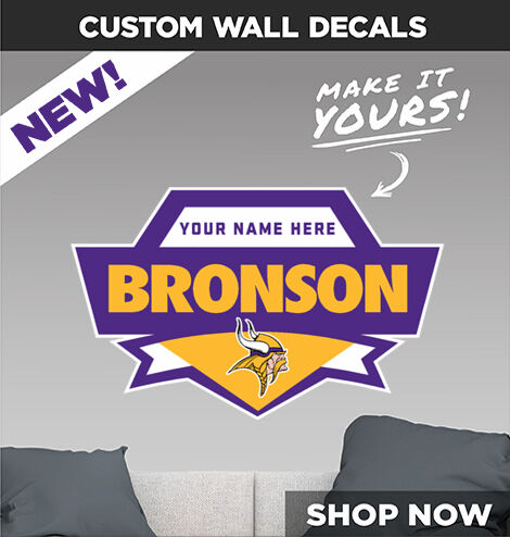 BRONSON HIGH SCHOOL VIKINGS Make It Yours: Wall Decals - Dual Banner