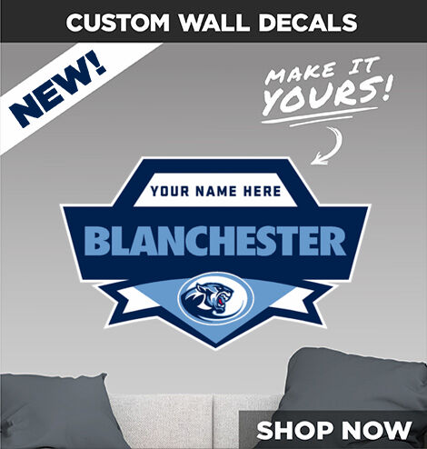 BLANCHESTER HIGH SCHOOL WILDCATS Make It Yours: Wall Decals - Dual Banner