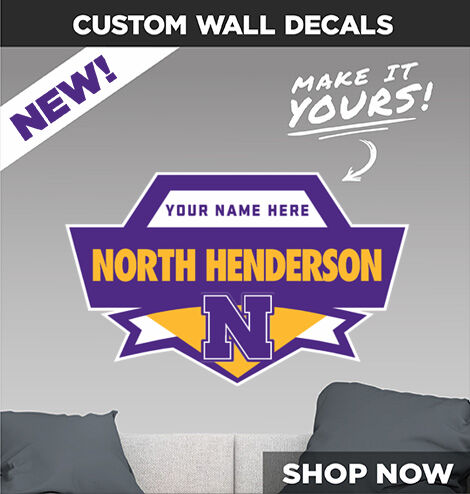NORTH HENDERSON HIGH SCHOOL KNIGHTS Make It Yours: Wall Decals - Dual Banner