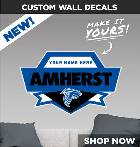 AMHERST HIGH SCHOOL FALCONS Decal Dual Banner Banner