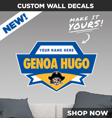 GENOA HUGO HIGH SCHOOL PIRATES Make It Yours: Wall Decals - Dual Banner