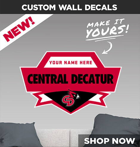 Central Decatur Cardinals Make It Yours: Wall Decals - Dual Banner