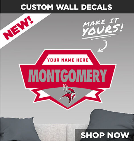 Montgomery Vikings Make It Yours: Wall Decals - Dual Banner