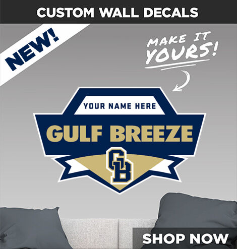 GULF BREEZE HIGH SCHOOL DOLPHINS Make It Yours: Wall Decals - Dual Banner