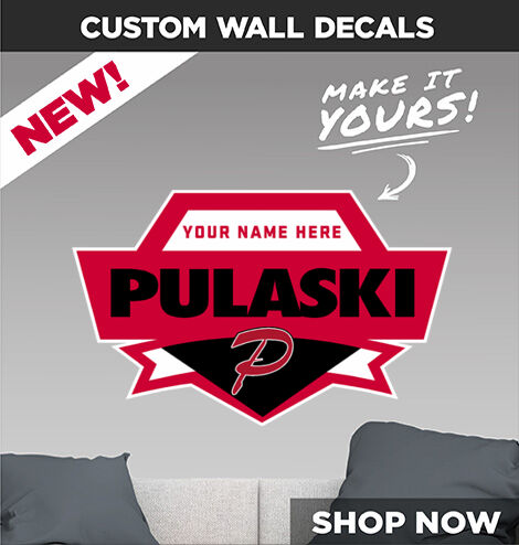 Pulaski Red Raiders Make It Yours: Wall Decals - Dual Banner