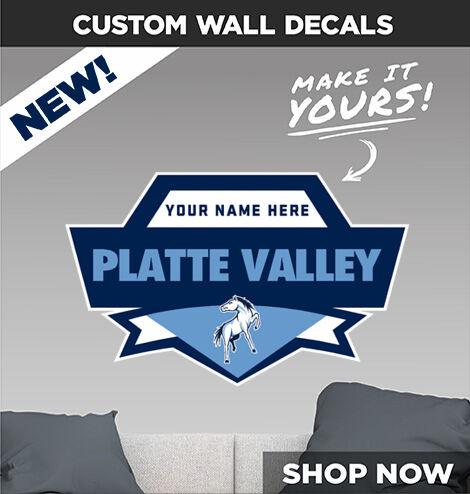 Platte Valley Broncos Make It Yours: Wall Decals - Dual Banner